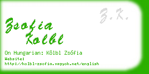 zsofia kolbl business card